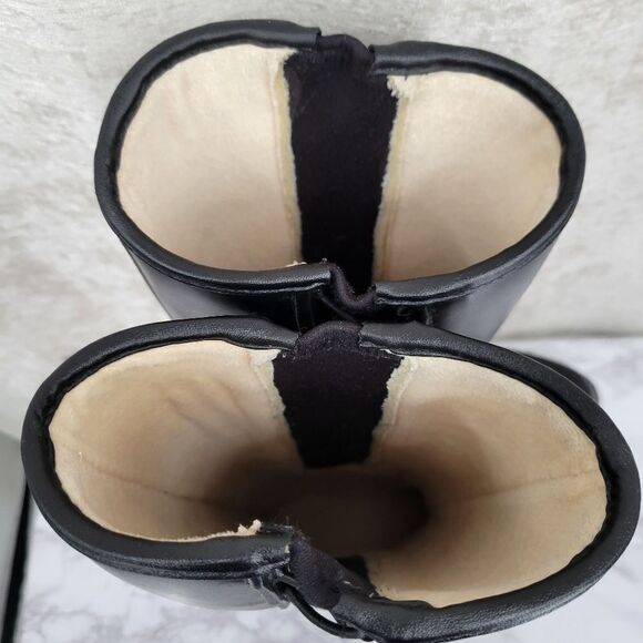 Dav Holloway Tall Black Lace Side Weatherproof Riding Boots Women's US 6 Euro 36 - Picture 2 of 16